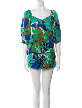 Cult Gaia Printed Cutout Accent Short Set