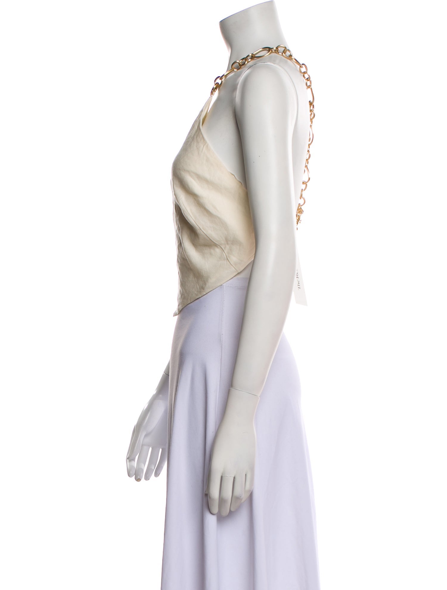 Cult Gaia One-Shoulder Sleeveless Crop Top