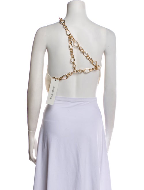 Cult Gaia One-Shoulder Sleeveless Crop Top