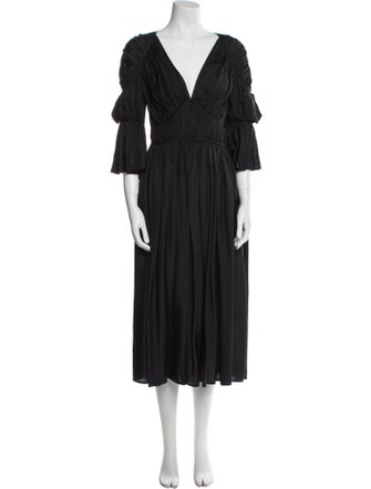 Cult Gaia V-Neck Midi Length Dress