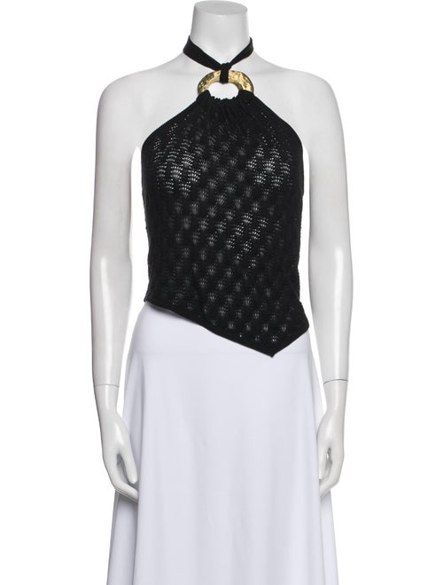 Cult Gaia Halterneck Sleeveless Crop Top