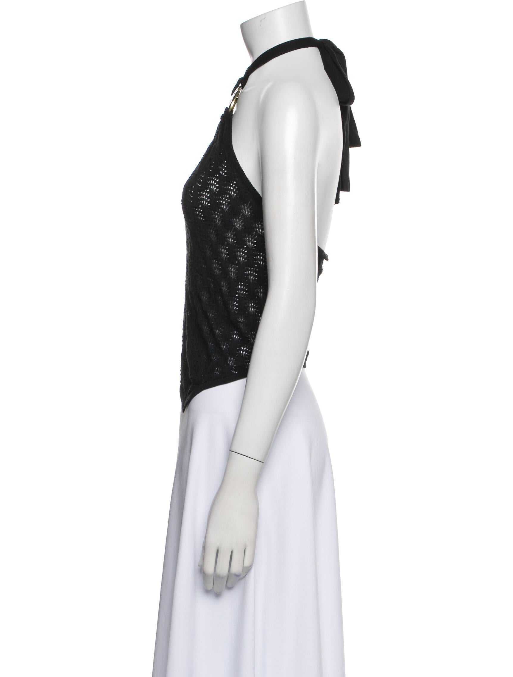 Cult Gaia Halterneck Sleeveless Crop Top