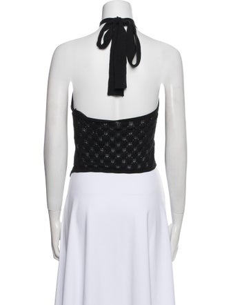 Cult Gaia Halterneck Sleeveless Crop Top