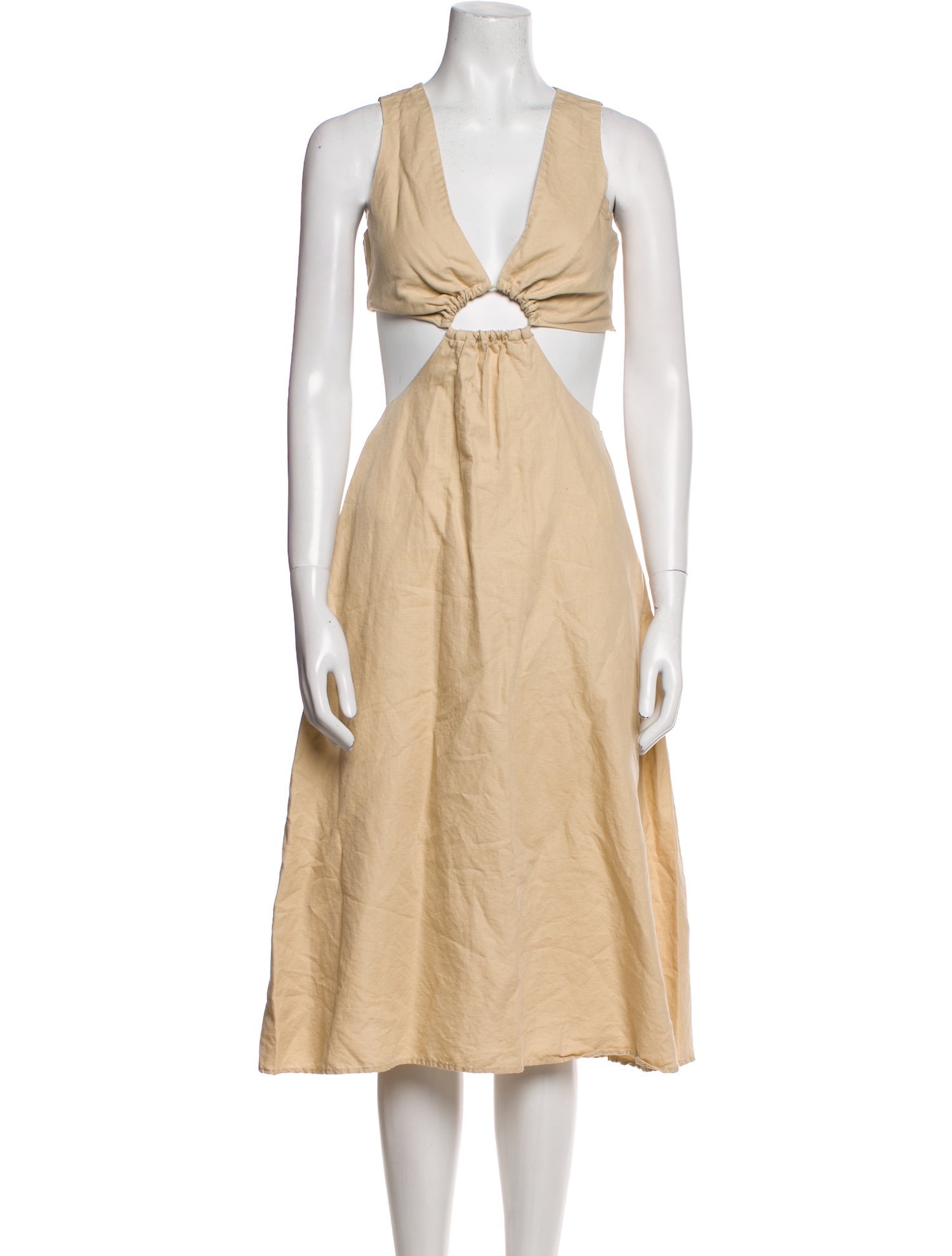 Cult Gaia V-Neck Midi Length Dress