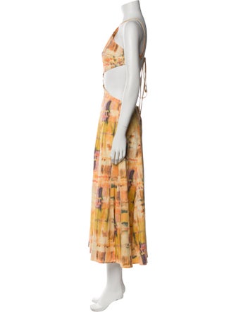 Cult Gaia Printed Long Dress