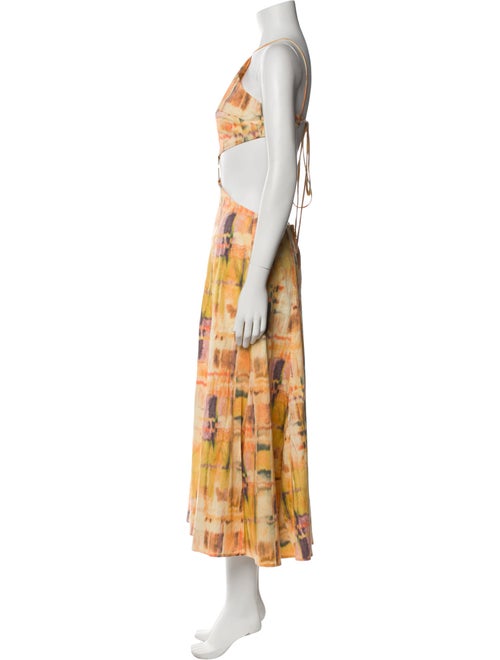 Cult Gaia Printed Long Dress