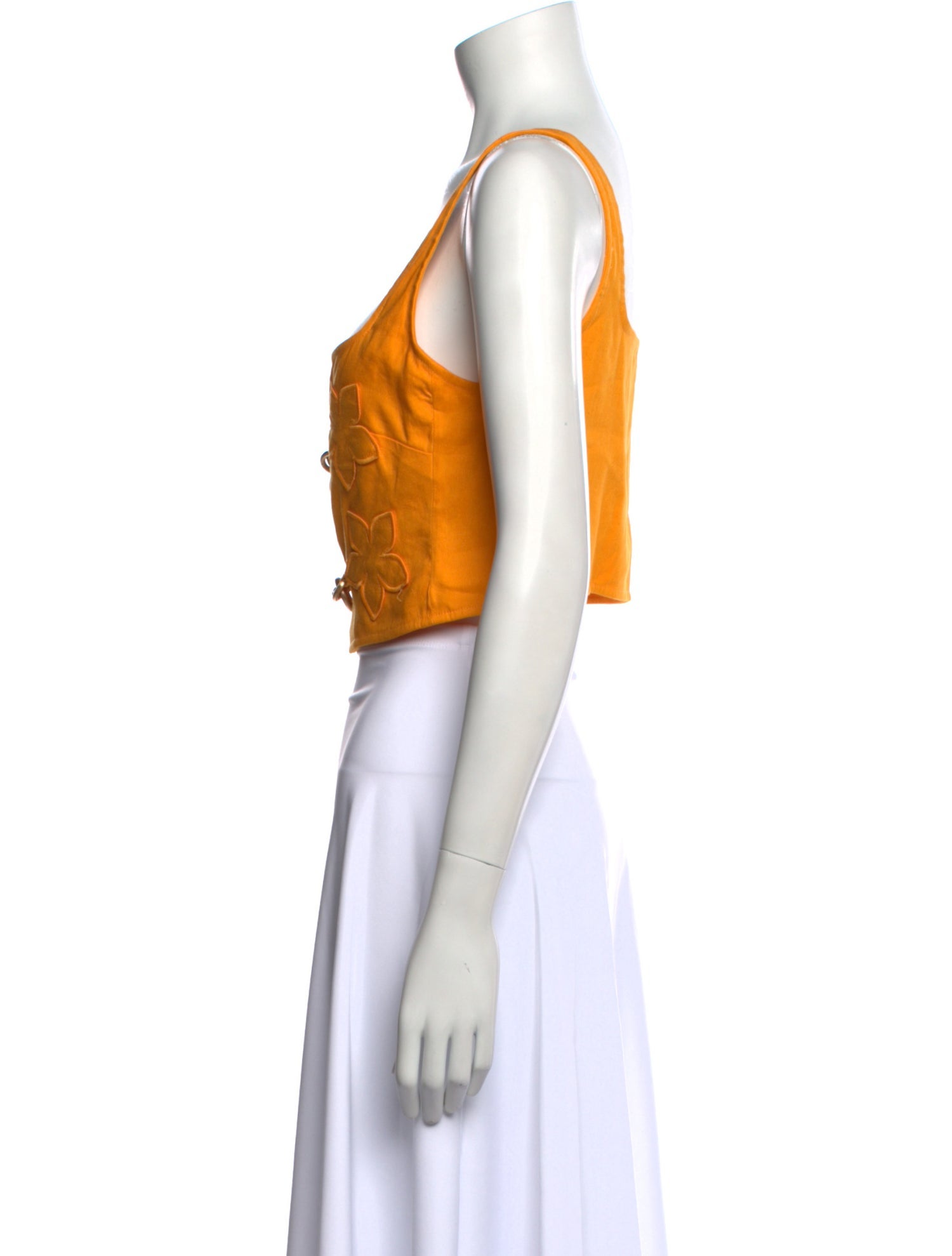 Cult Gaia Square Neckline Sleeveless Crop Top