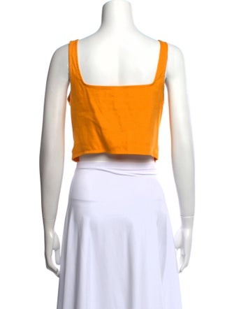 Cult Gaia Square Neckline Sleeveless Crop Top