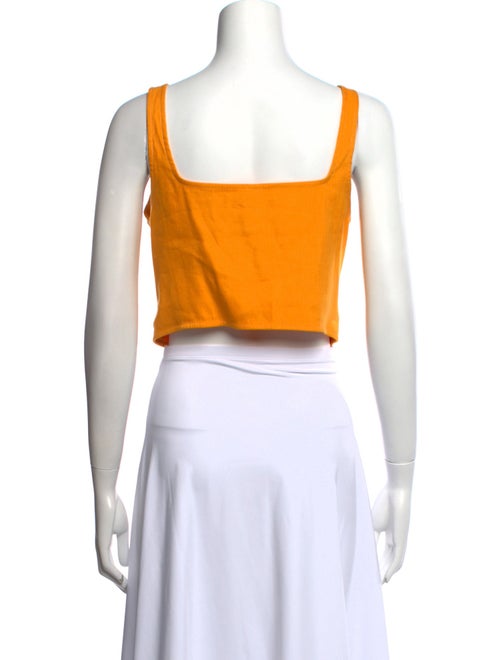 Cult Gaia Square Neckline Sleeveless Crop Top