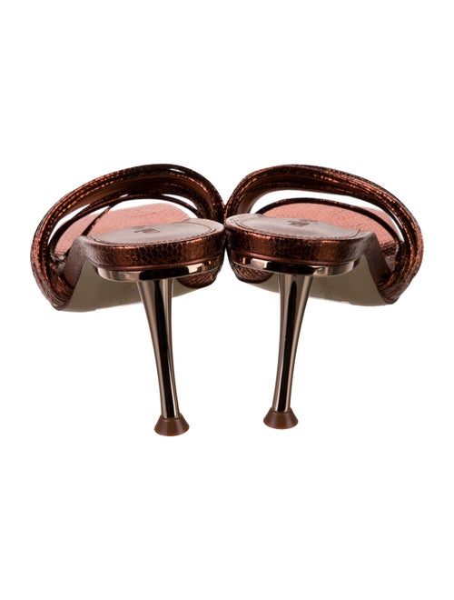 Cult Gaia Embossed Leather Slides