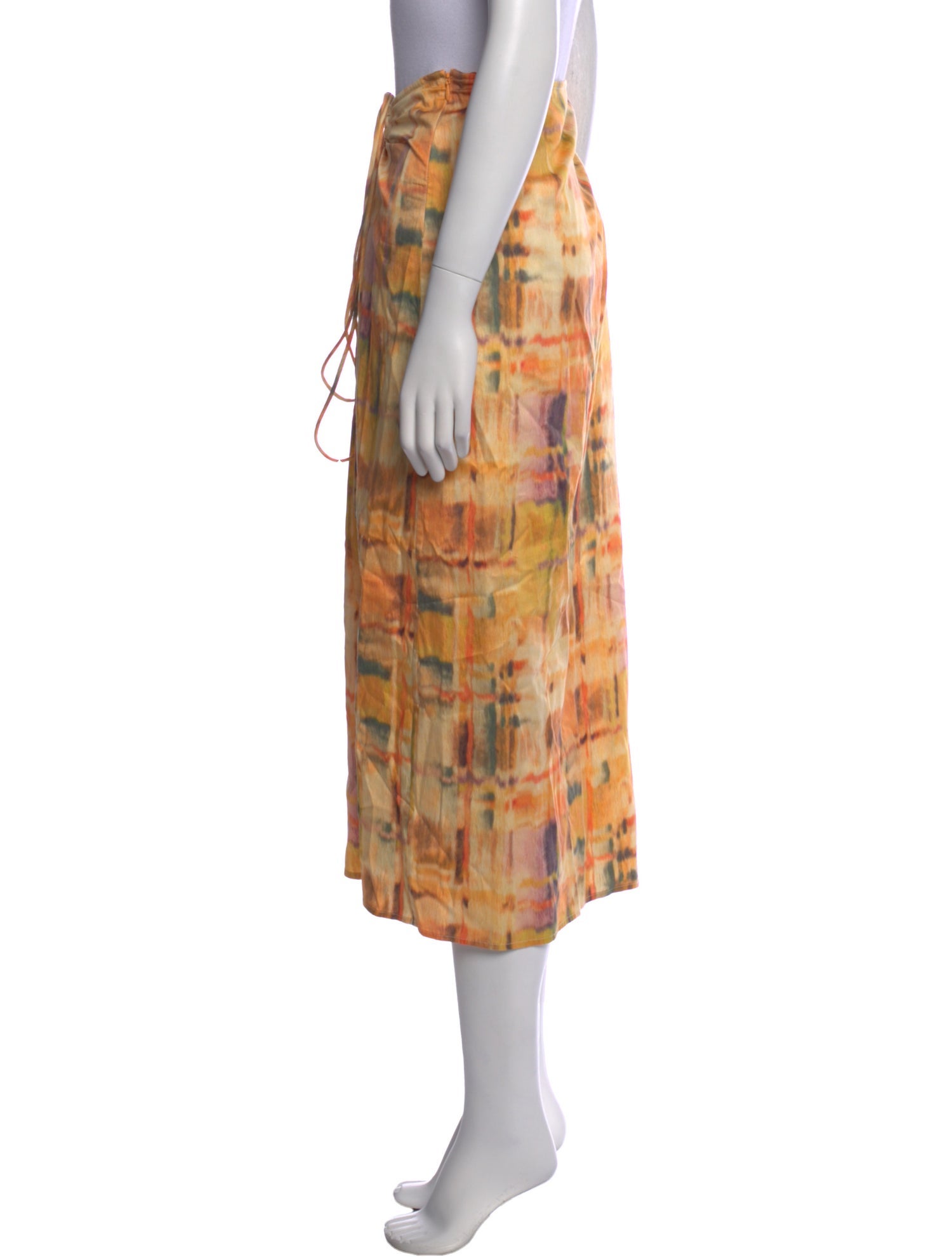 Cult Gaia Printed Midi Length Skirt