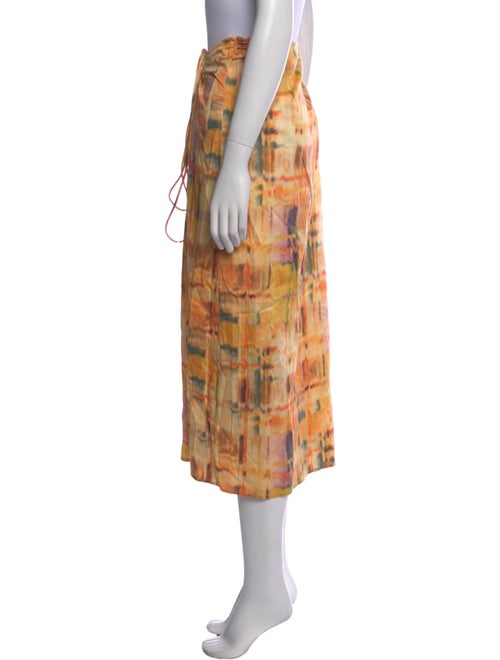 Cult Gaia Printed Midi Length Skirt