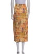 Cult Gaia Printed Midi Length Skirt
