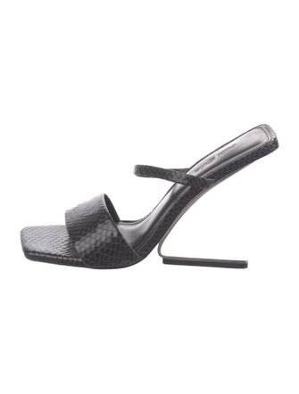 Cult Gaia Snakeskin Animal Print Slides