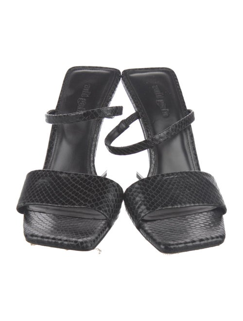 Cult Gaia Snakeskin Animal Print Slides