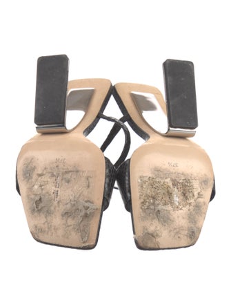 Cult Gaia Snakeskin Animal Print Slides