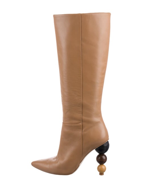 Cult Gaia Leather Colorblock Pattern Boots