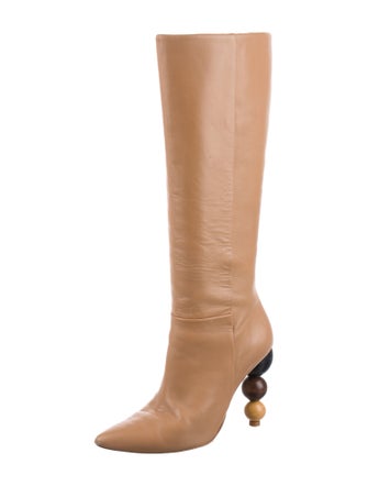 Cult Gaia Leather Colorblock Pattern Boots