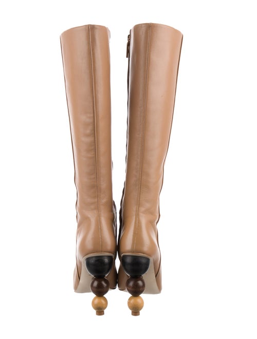 Cult Gaia Leather Colorblock Pattern Boots