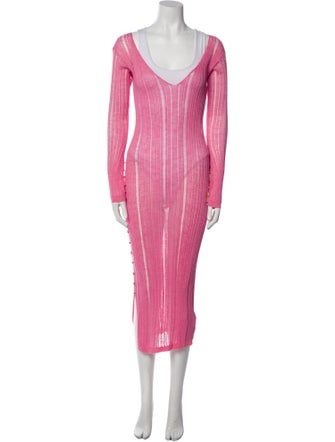 Cult Gaia V-Neck Midi Length Dress