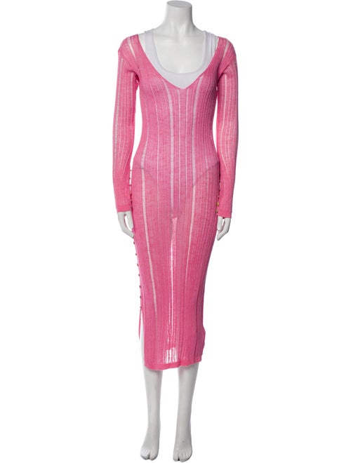 Cult Gaia V-Neck Midi Length Dress