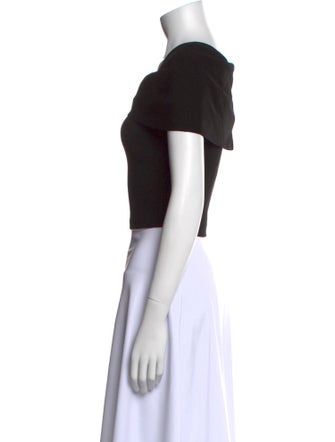 Cult Gaia V-Neck Short Sleeve Crop Top