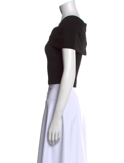 Cult Gaia V-Neck Short Sleeve Crop Top