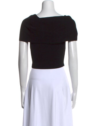 Cult Gaia V-Neck Short Sleeve Crop Top