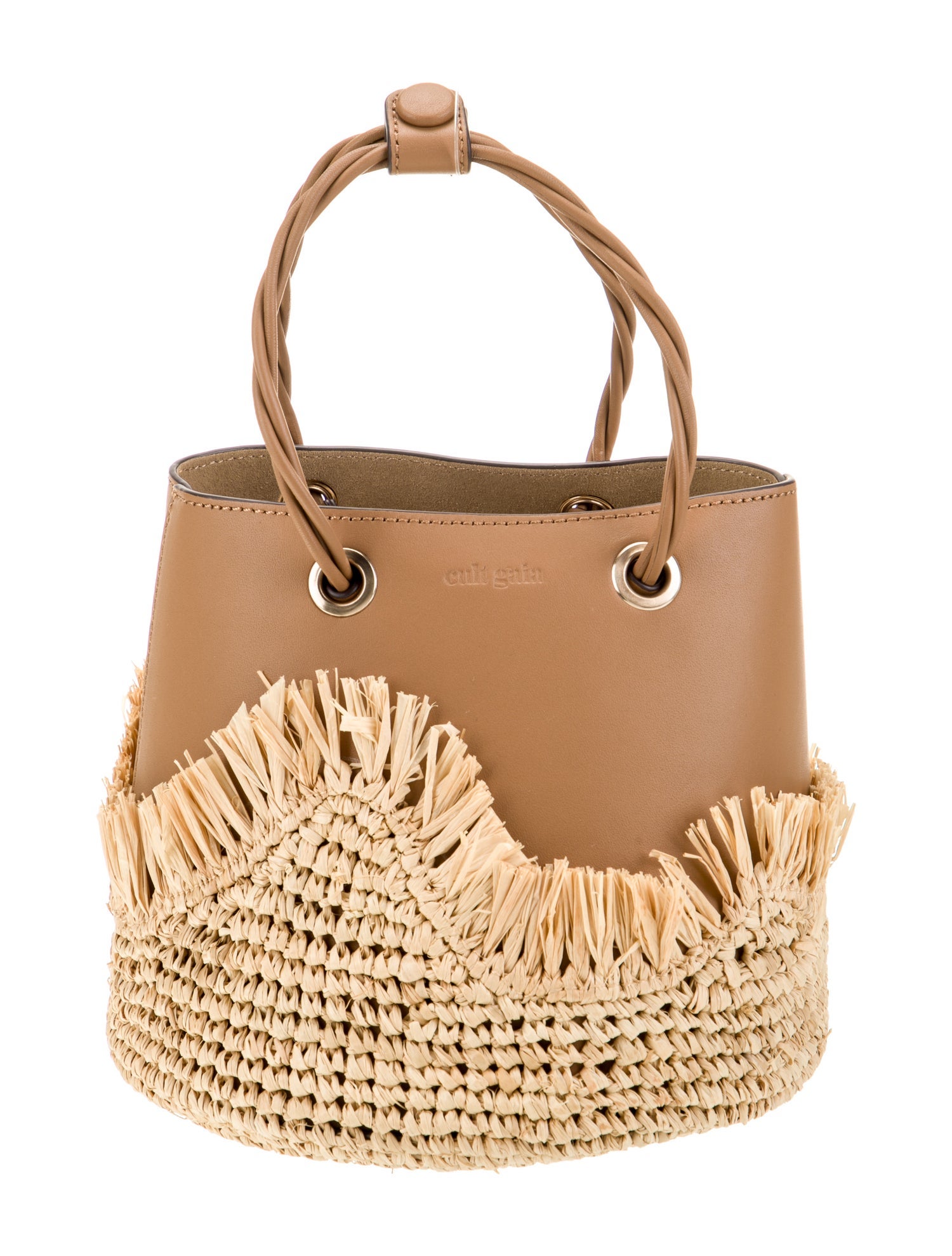 Cult Gaia Leather Top Handle Bag