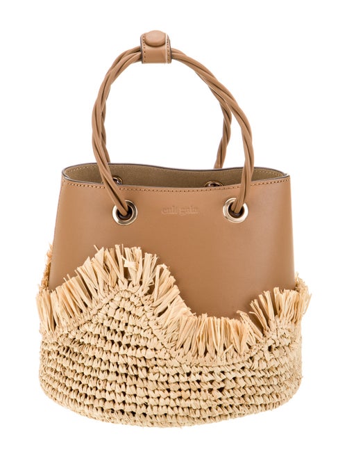 Cult Gaia Leather Top Handle Bag