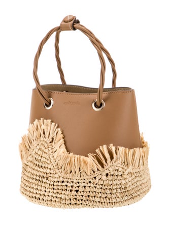 Cult Gaia Leather Top Handle Bag