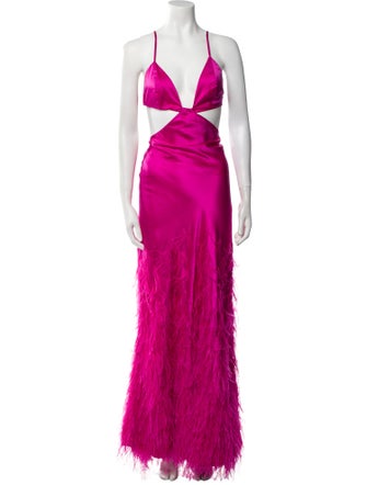 Cult Gaia Silk Midi Length Dress