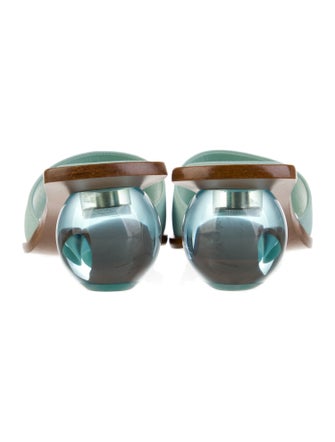 Cult Gaia Colorblock Pattern Slides