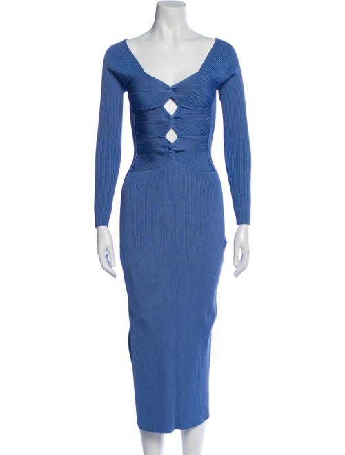 Cult Gaia V-Neck Midi Length Dress