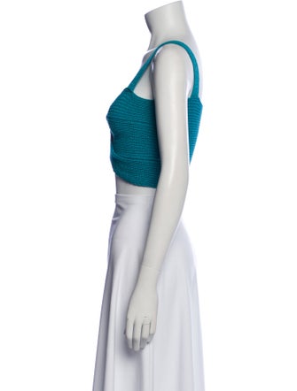 Cult Gaia Square Neckline Sleeveless Crop Top