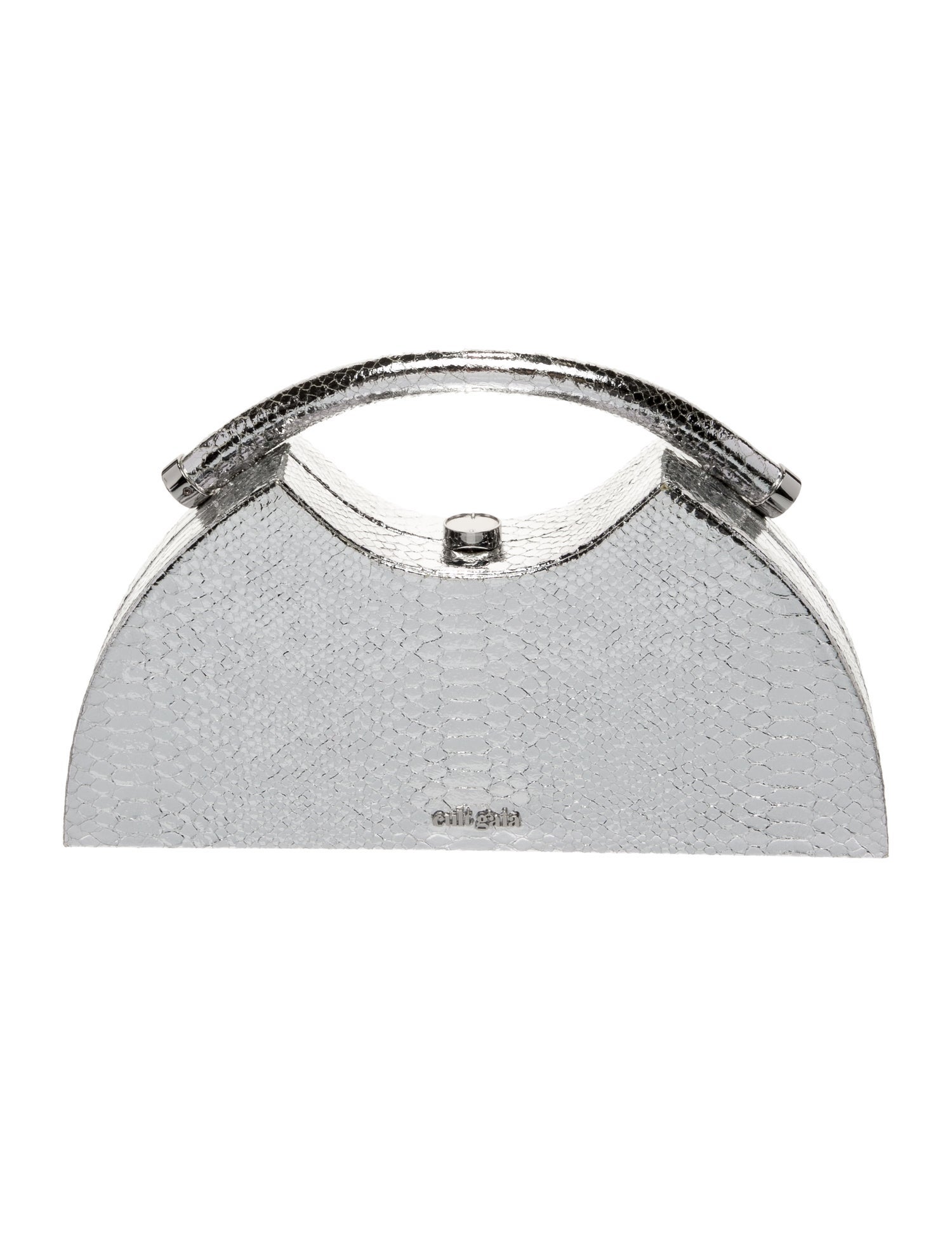 Cult Gaia Embossed Leather Top Handle Bag