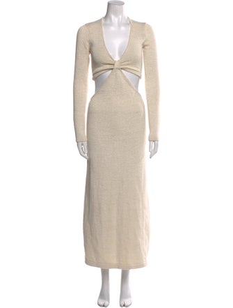 Cult Gaia V-Neck Long Dress