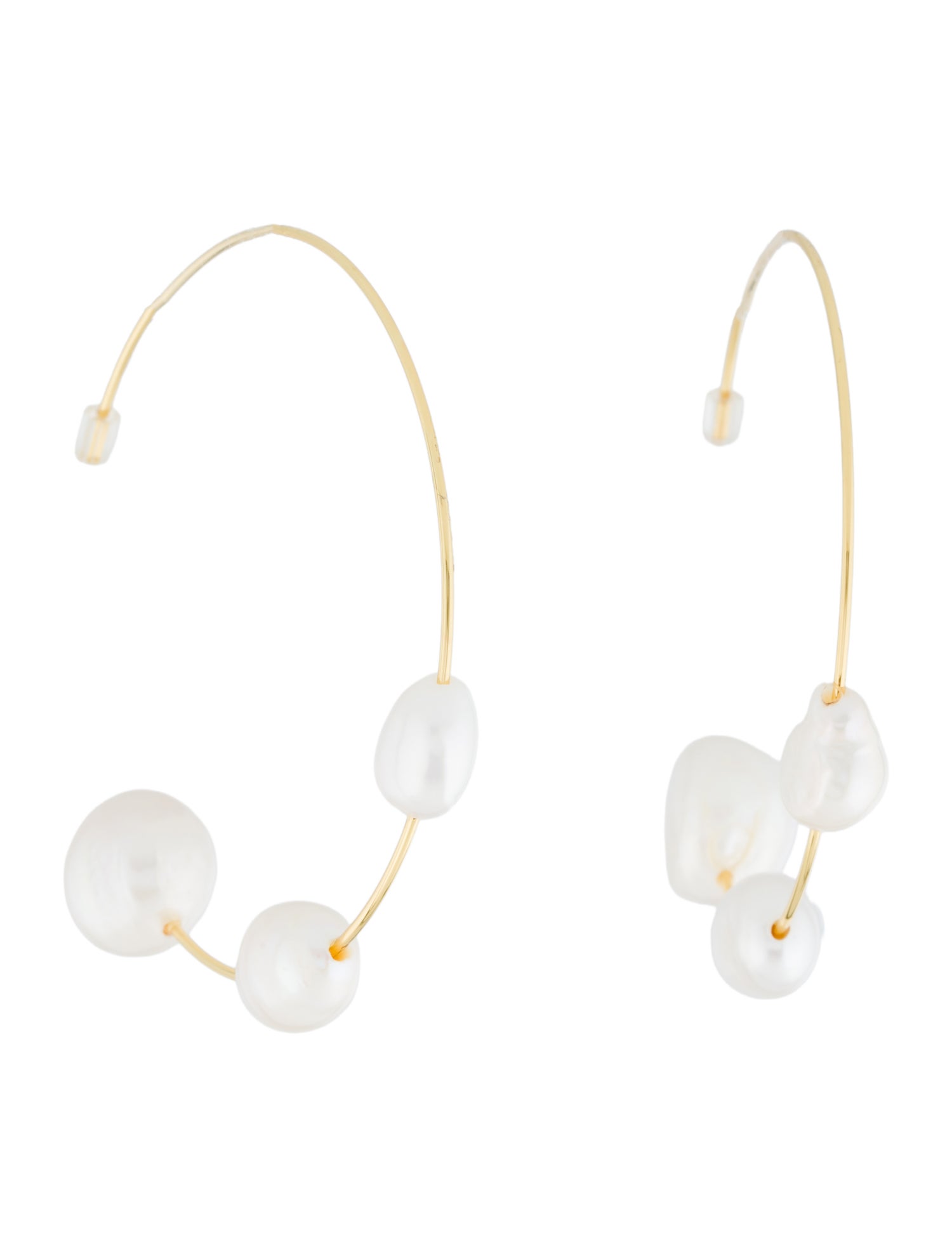 Cult Gaia Pearl Nubia Hoop Earrings