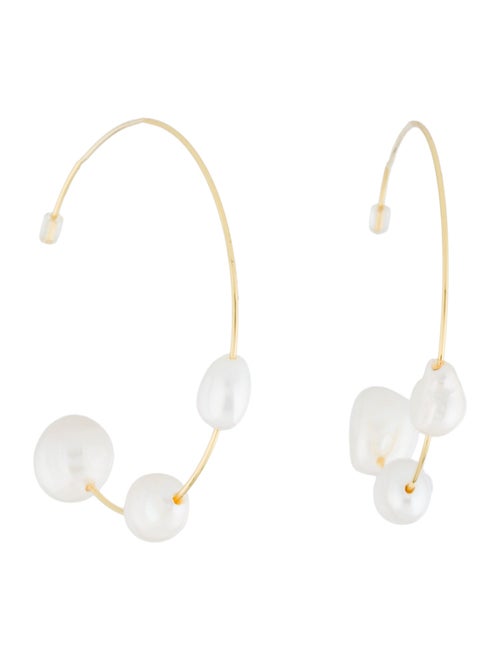 Cult Gaia Pearl Nubia Hoop Earrings