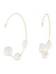 Cult Gaia Pearl Nubia Hoop Earrings