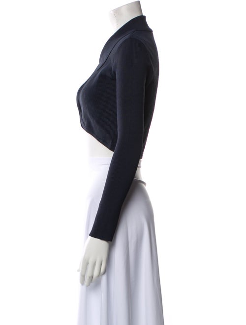 Cult Gaia V-Neck Long Sleeve Crop Top