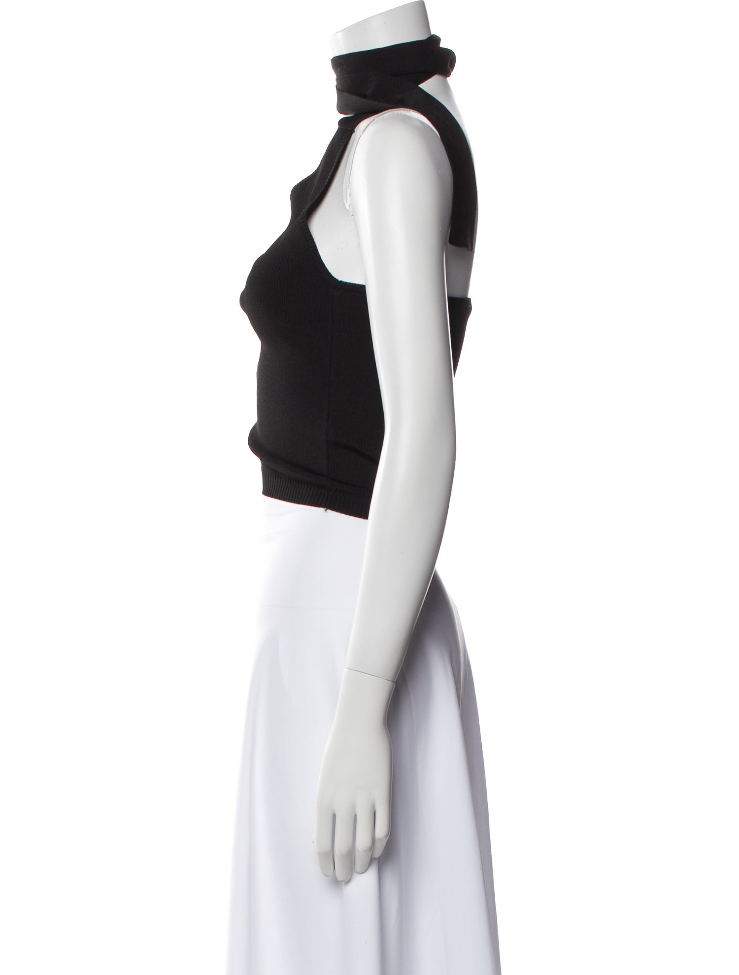 Cult Gaia One-Shoulder Sleeveless Crop Top