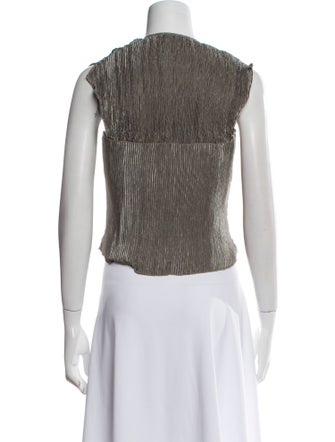 Cult Gaia Lace Pattern V-Neck Crop Top