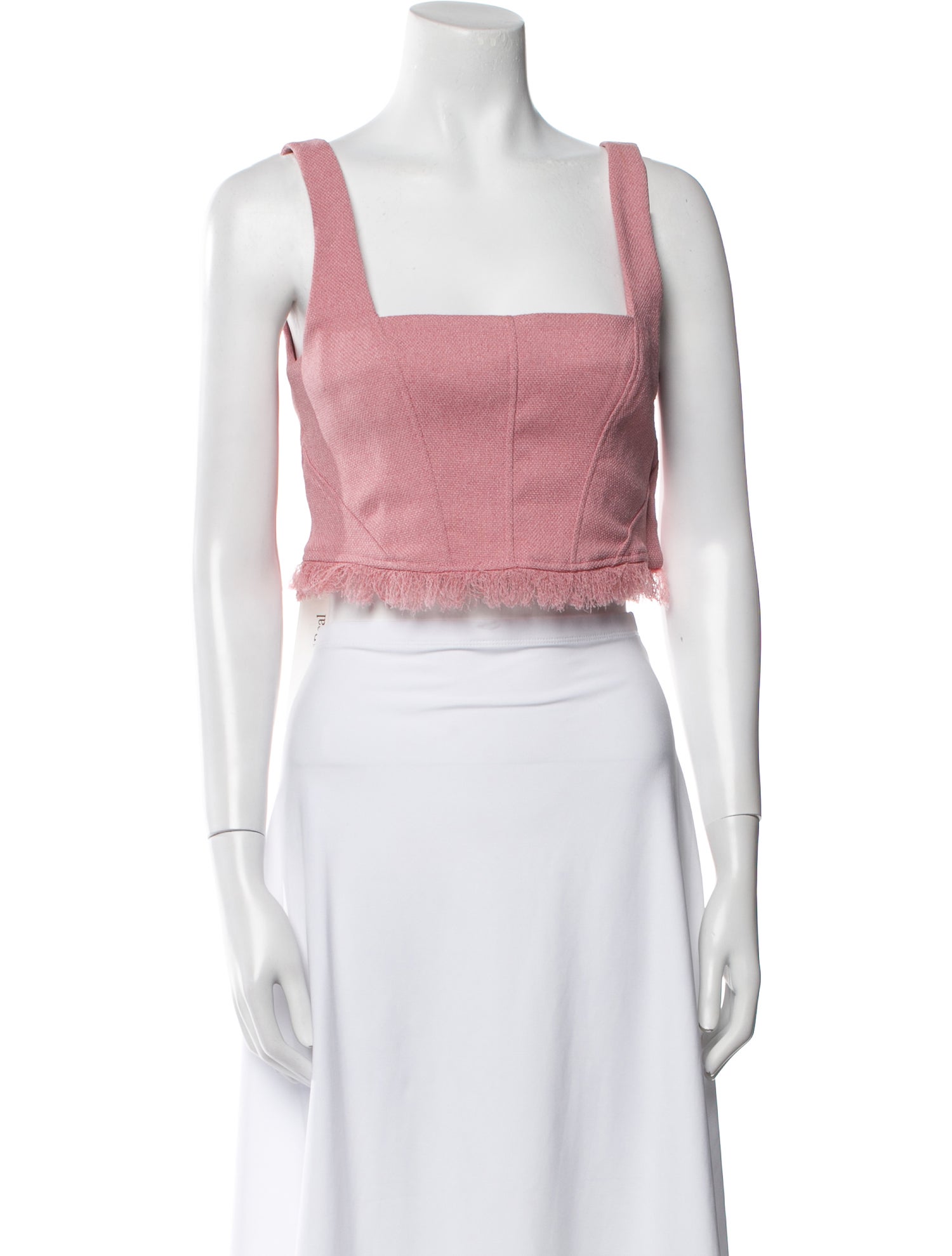 Cult Gaia Square Neckline Sleeveless Crop Top