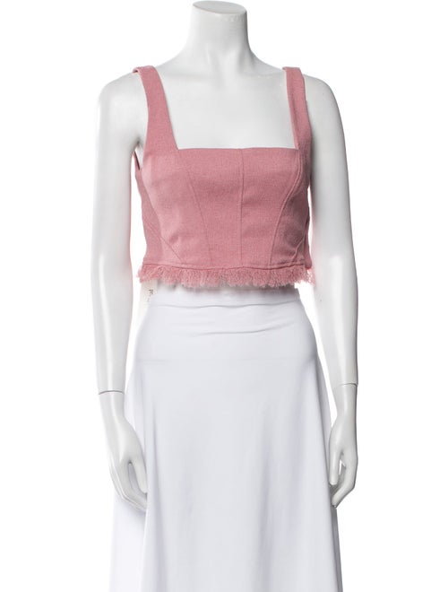 Cult Gaia Square Neckline Sleeveless Crop Top