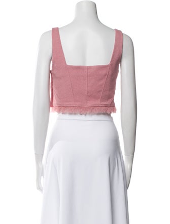Cult Gaia Square Neckline Sleeveless Crop Top