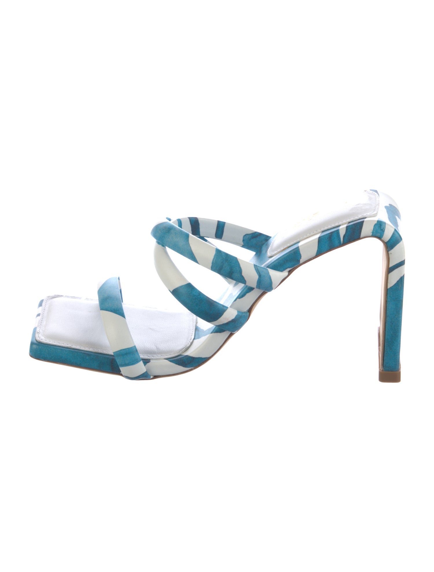 Cult Gaia Leather Printed Sandals