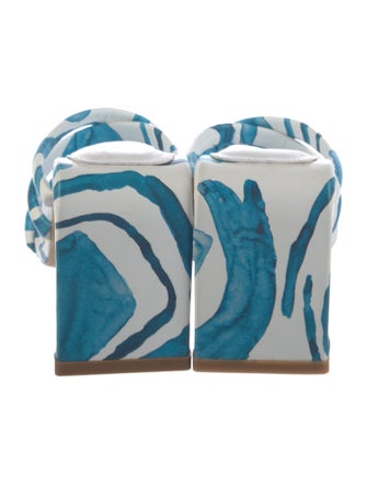 Cult Gaia Leather Printed Sandals