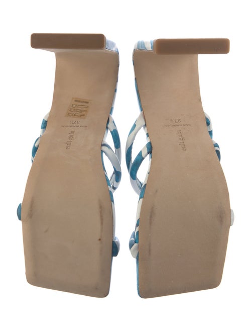 Cult Gaia Leather Printed Sandals