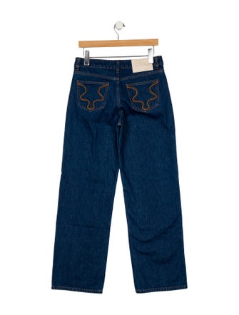 Cult Gaia Mid-Rise Wide Leg Jeans